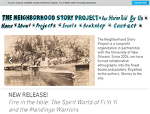 Tablet Screenshot of neighborhoodstoryproject.org